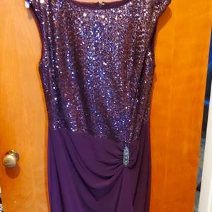 Evening dress, Lauren, size 14.  Wine/burgundy color.